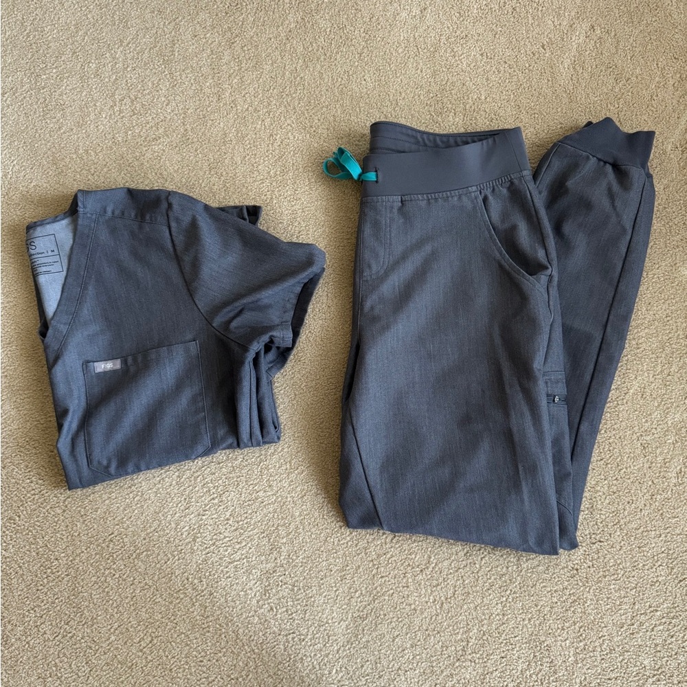Heather grey Figs set